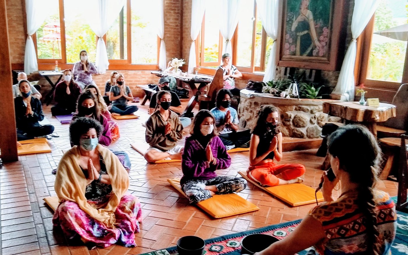 Vivência em grupo em um retiro da Casa Sananda
